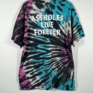 🔥 A..HOLES LIVE FOREVER Streetwear Designer Brand Tie-Dye Tee Sz XL - PERFECT